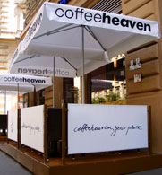 Promó napernyő Coffee Heaven